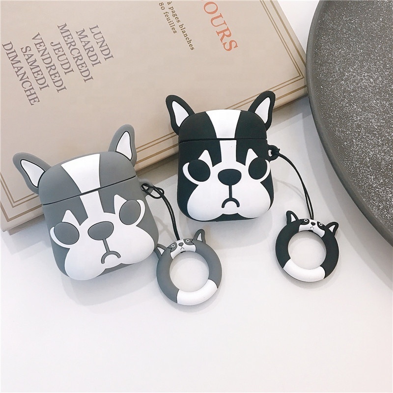 Cute law dog puppy silicone soft for airpod protective cover for Apple wireless headset charging for airpod case