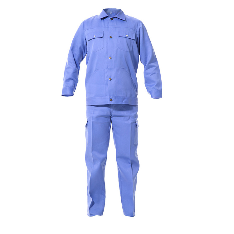 China cheaper price twill cotton dark blue light blue royal blue security uniform working coverall two piece