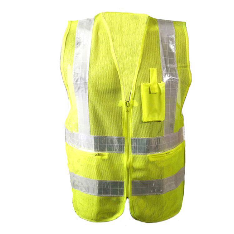 Reflective Tape Security Jacket Safety Vest with Special Logo hi vis airport bike Traffic Road reflective Vest for bicycle