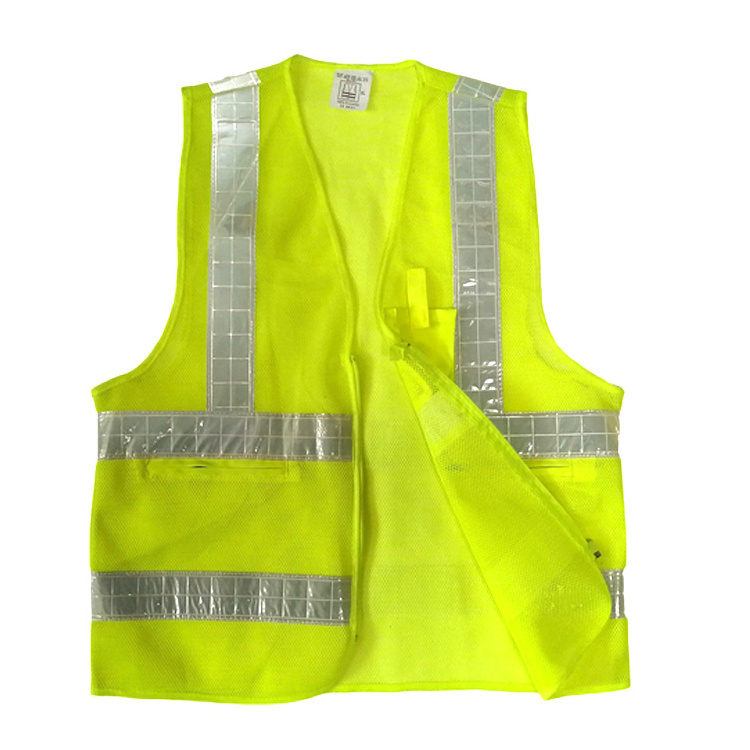 Reflective Tape Security Jacket Safety Vest with Special Logo hi vis airport bike Traffic Road reflective Vest for bicycle