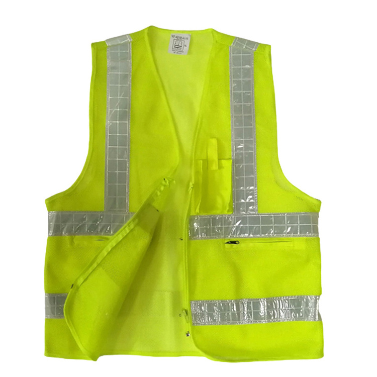 Reflective Tape Security Jacket Safety Vest with Special Logo hi vis airport bike Traffic Road reflective Vest for bicycle