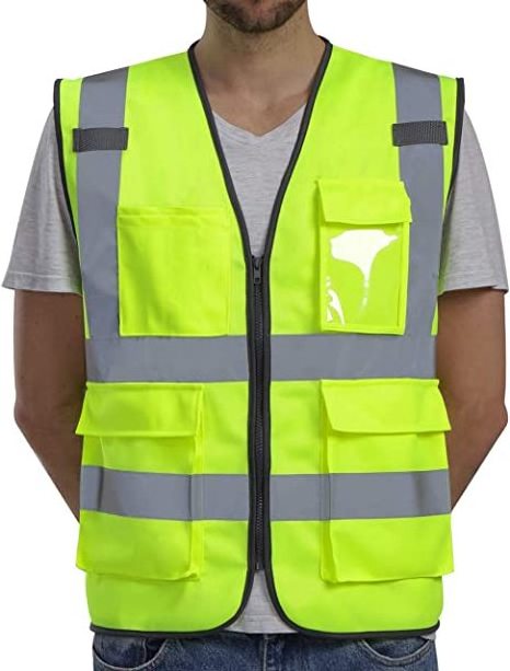 Factory Custom Logo Function Security Construction Work Safety Vest Reflective High Visibility With Pockets Motorcycle Bike