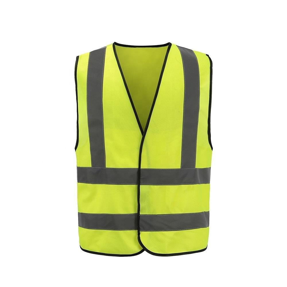 Custom Logo Fabric Bike Motorcycle Construction Working Traffic Industrial Reflective Protective Safety Vest With Zipper HI-VIS