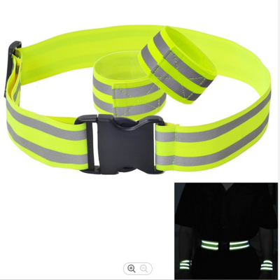 Reflective elastic waist safety belt for running cycling walking High Visibility Reflective Running Gear for Women Men Cycling