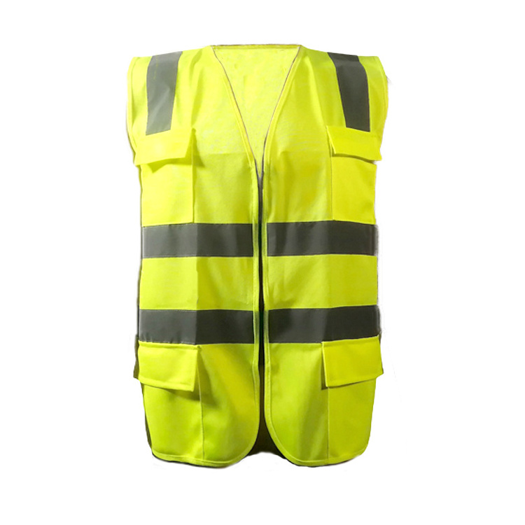 Logo Reflecting Security Working Vest Hi Vis Printing Safety Reflective Vest With Pockets High Visibility Clothing