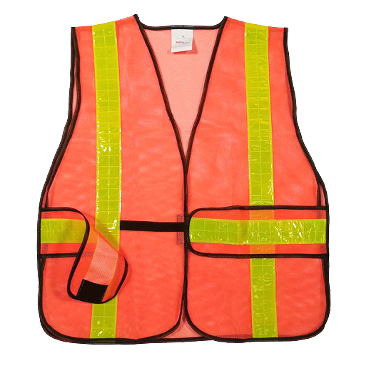 reflective safety vest construction mens hi-viz yellow and orange custom customised reflective safety work vest with logo vest