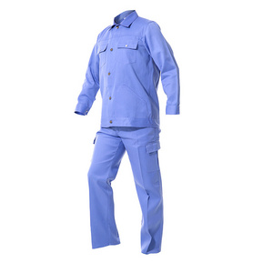 China cheaper price twill cotton dark blue light blue royal blue security uniform working coverall two piece