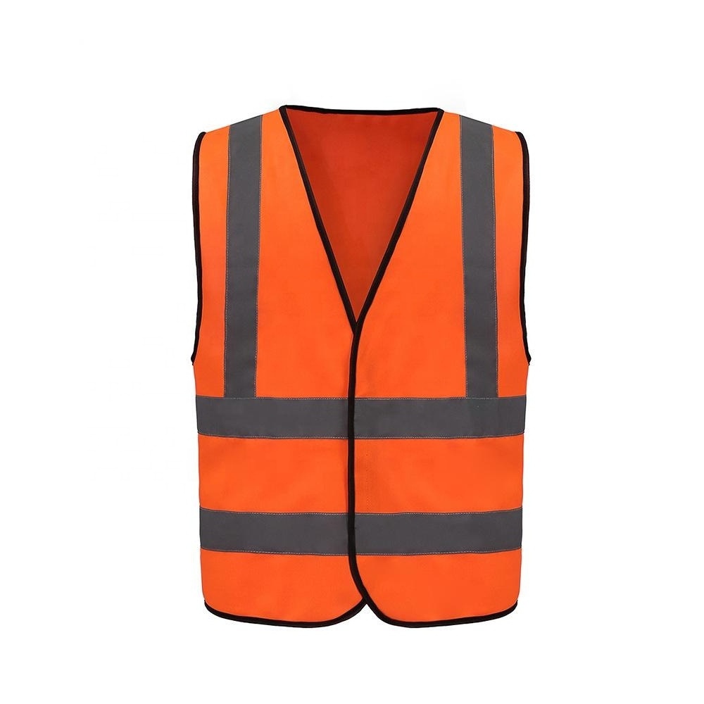 Custom Logo Fabric Bike Motorcycle Construction Working Traffic Industrial Reflective Protective Safety Vest With Zipper HI-VIS