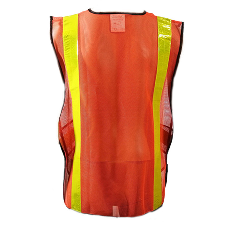 reflective safety vest construction mens hi-viz yellow and orange custom customised reflective safety work vest with logo vest