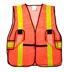 reflective safety vest construction mens hi-viz yellow and orange custom customised reflective safety work vest with logo vest