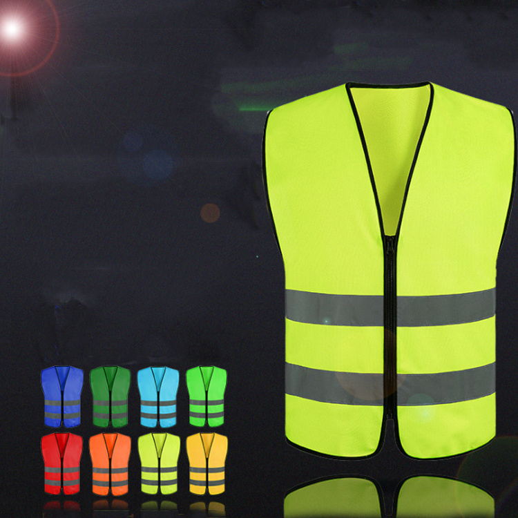 High Quality Safety  orange traffic vests mens hi-vis custom customised reflective safety work vest with logo with pockets