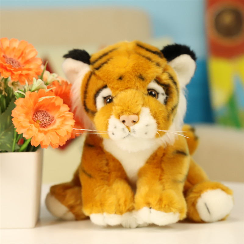 Dropshipping simulated lifelike plush toy tiger stuffed animal