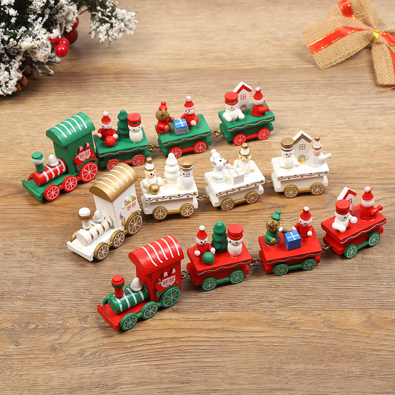 Christmas ornament christmas wooden train