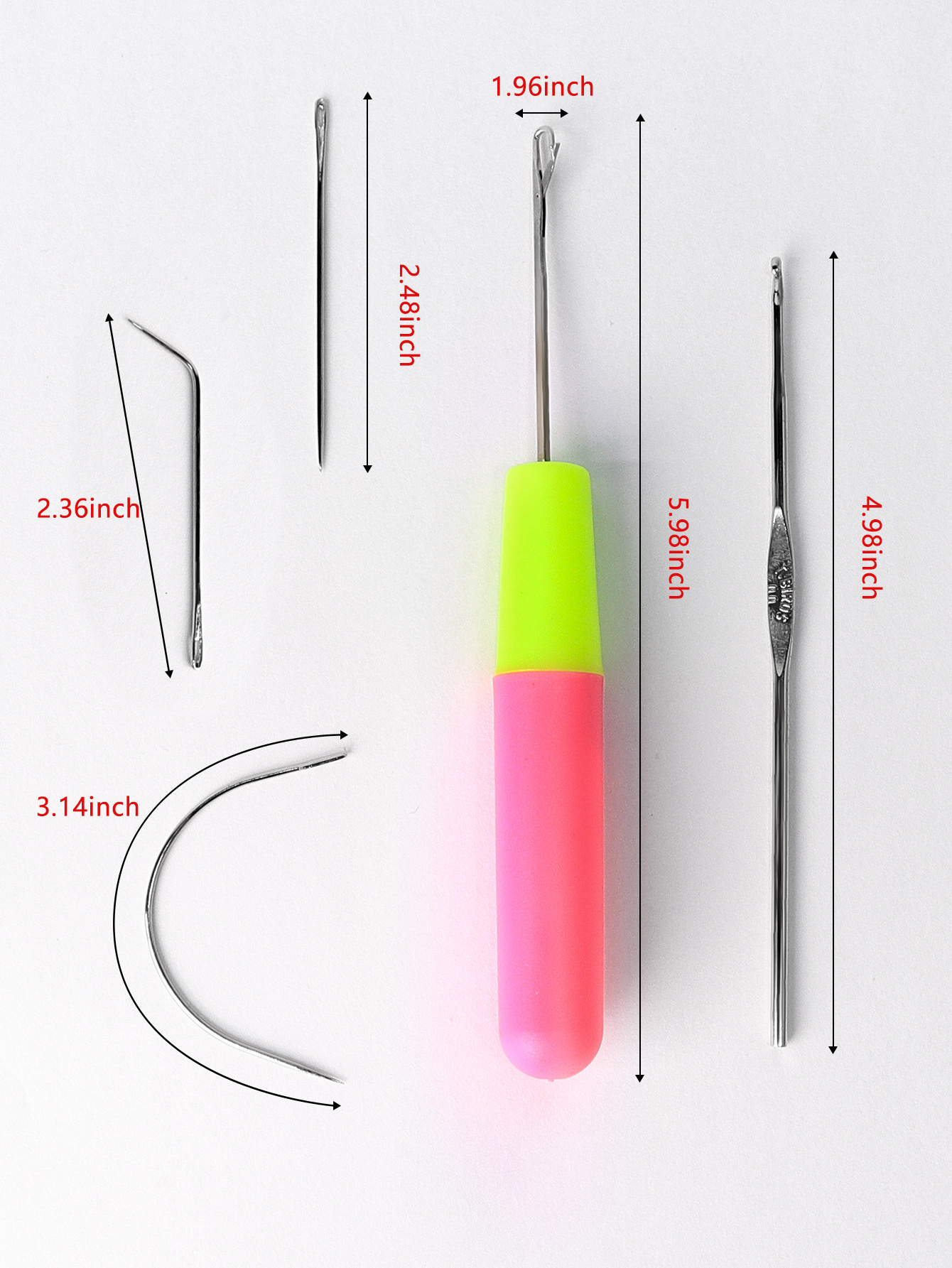 Latch Hook Crochet Needle Comb Hair Clip Set for Kids Adults Braid Hair and Hair Extension