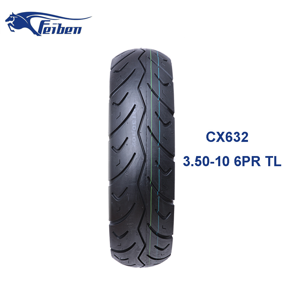 Rubber Motorcycle Scooter Tire 3.50-10 cx632