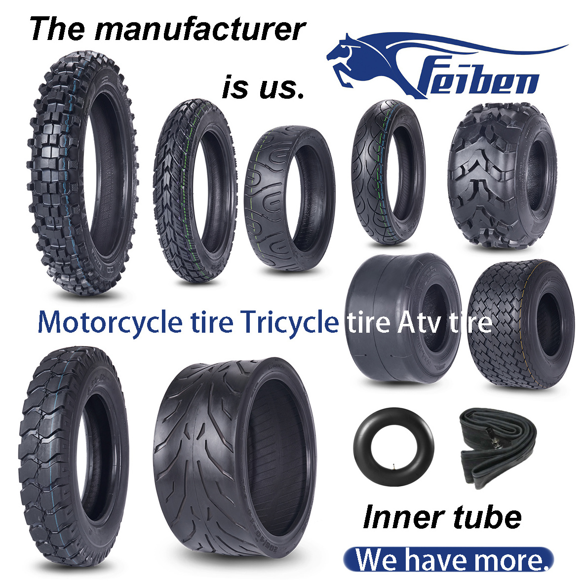 Factory wholesale Cheap Motorcycle tire 17 Inner tube Tricycle tire Atv tire 300-10 300-17 300-18 400-8 350-10 90/100-14 16x8-7