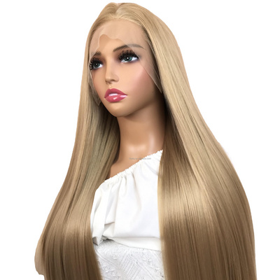 Long 103#Honey Blonde Silky Straight Synthetic T Part 13*3 Lace Front Wigs For Women Glueless Synthetic Lace Front Wig Natural H