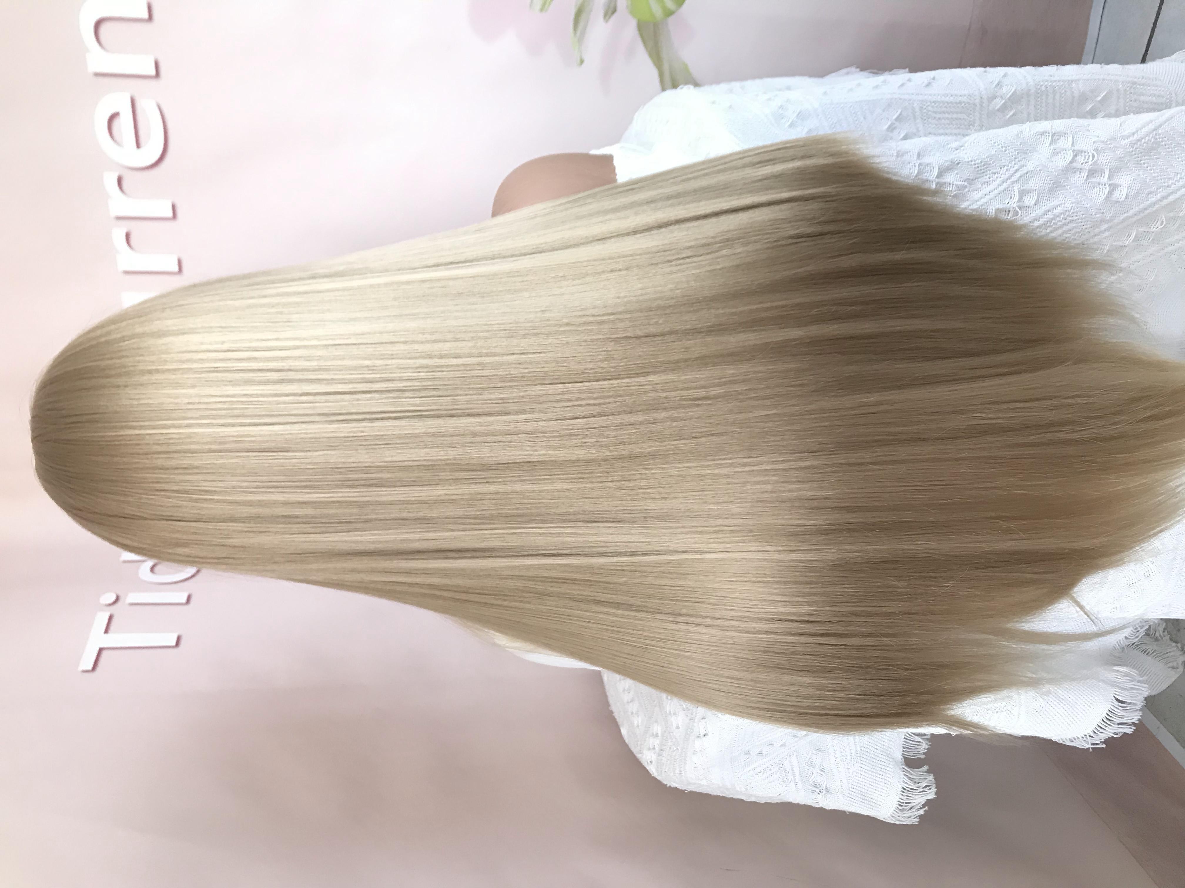 Long 103#Honey Blonde Silky Straight Synthetic T Part 13*3 Lace Front Wigs For Women Glueless Synthetic Lace Front Wig Natural H