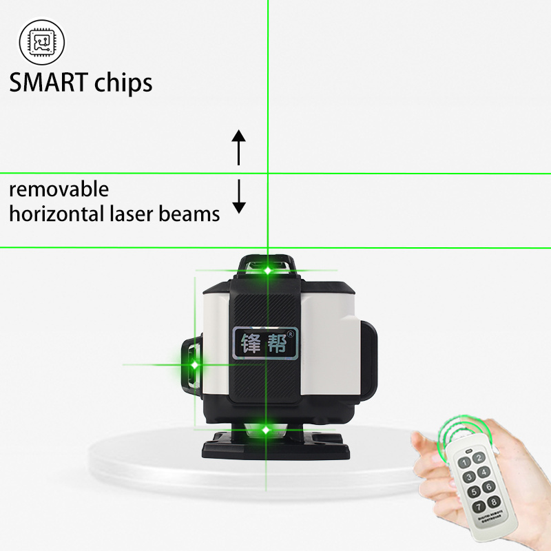 professional laser level 16 crossed line 4D electronic anping intelligent voice self leveling green beam nivel laser 360