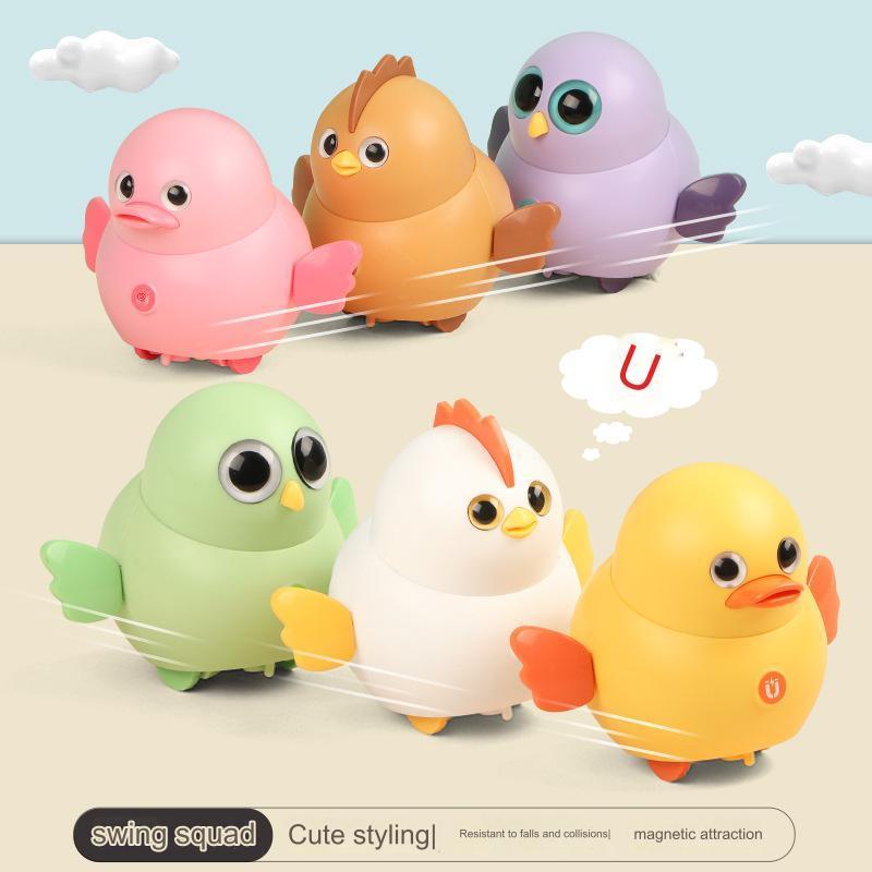 New Electric Swinging Chicken Cute Pet Squad Magnetic Mutual Absorption Walking Duck Popular Children's Toy Wholesale