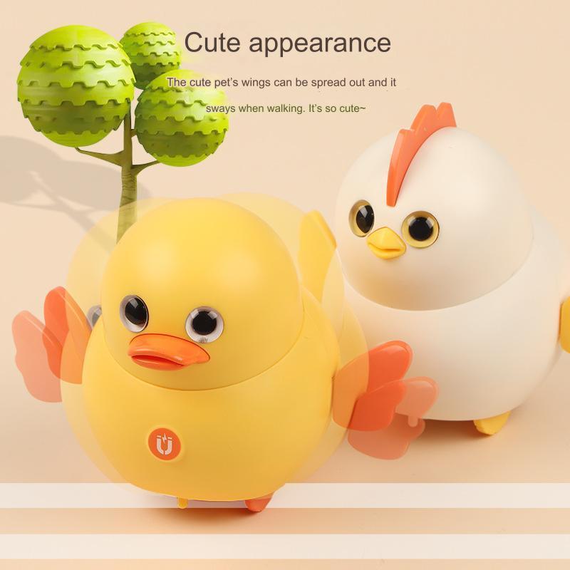 New Electric Swinging Chicken Cute Pet Squad Magnetic Mutual Absorption Walking Duck Popular Children's Toy Wholesale