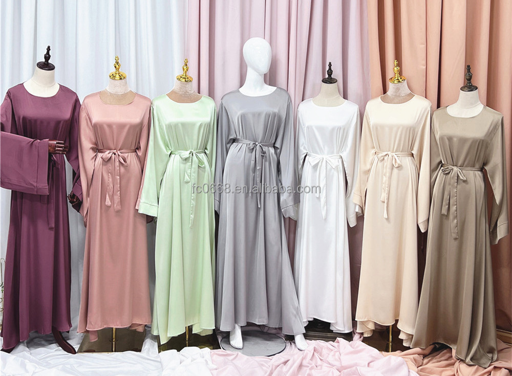 2023 Wholesale Islamic Apparel Ramadan Hoodie Long Dress Solid Loose Plus Size Abaya Women's Muslim Dress