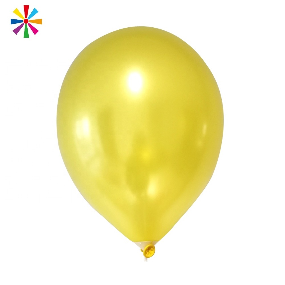 China Party Round Latex Pearl Yellow 12 inches Metallic Helium Quality Different All Size and Color Balloons Manufacturer