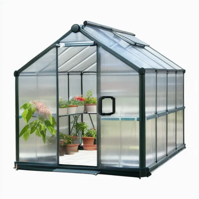 Wholesale Mini Greenhouse Galvanized Steel Greenhouse Poly Film Or Glass covered Garden Greenhouse