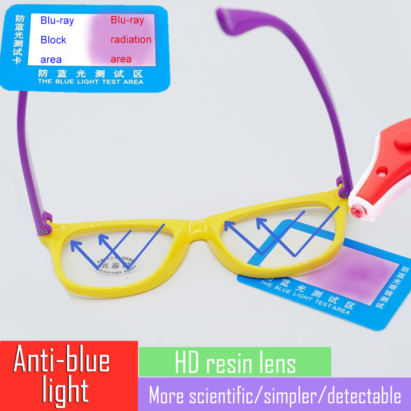 High Quality Silicone Soft Flexible Colorful Anti Blue Light Blocking Gaming Glasses For Kids