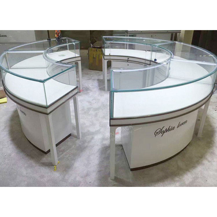 Jewelry shop showcase of glass jewelry display cabinet display counter design