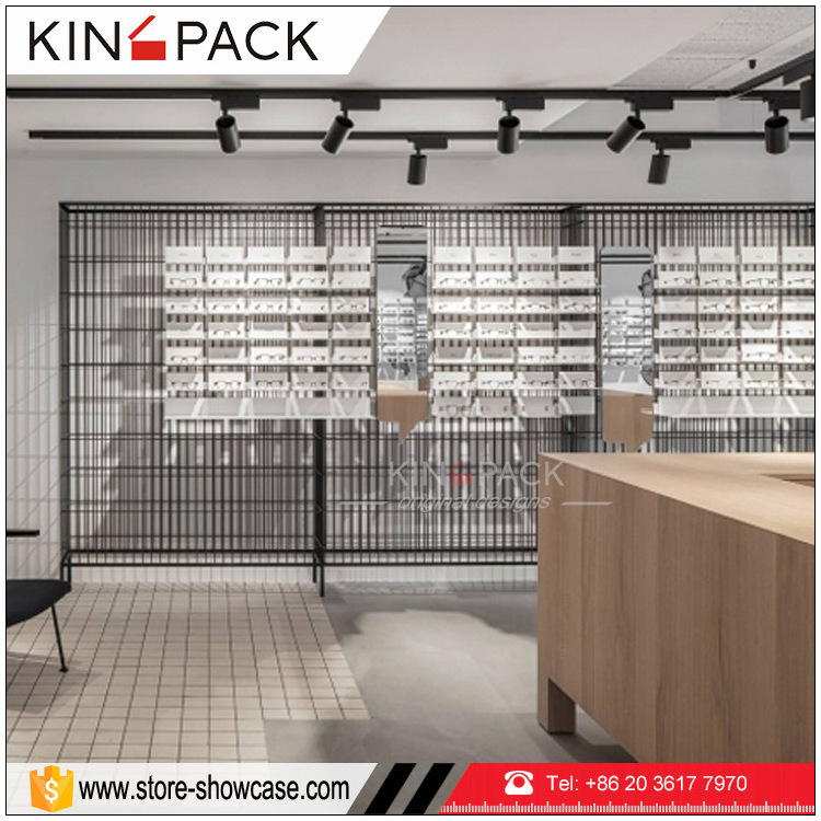 Wall mental eyeglass display sunglass display rack for optical store fixture