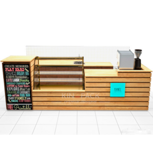 Customized coffee shop furniture with coffee shop counters and juice bar counter design for sale