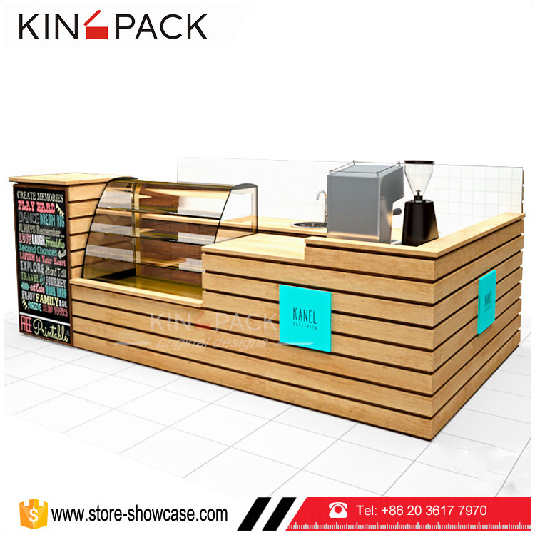 Customized coffee shop furniture with coffee shop counters and juice bar counter design for sale