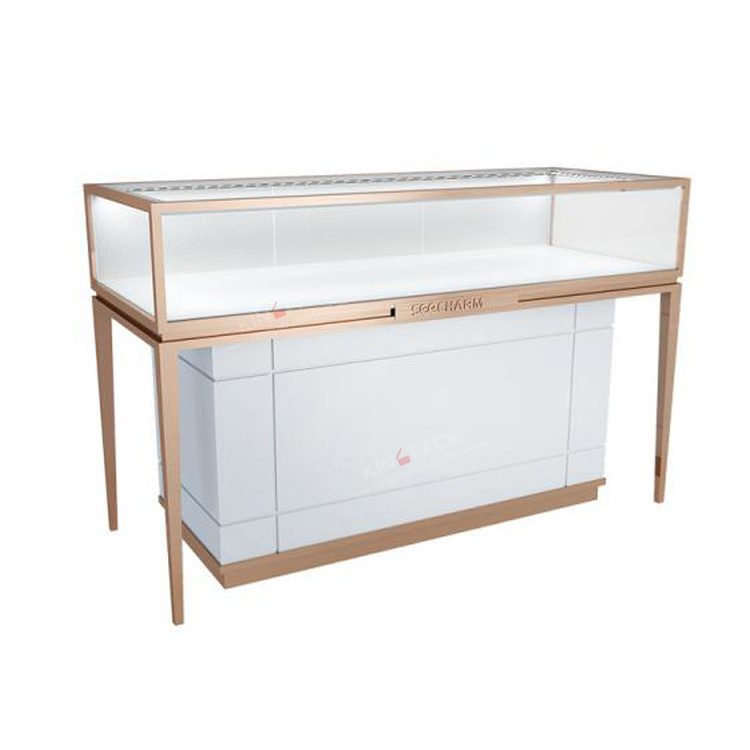 Jewelry shop showcase of glass jewelry display cabinet display counter design