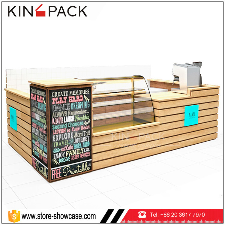 Customized coffee shop furniture with coffee shop counters and juice bar counter design for sale