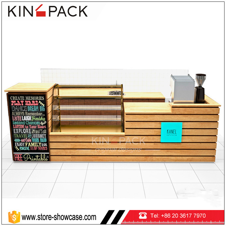 Customized coffee shop furniture with coffee shop counters and juice bar counter design for sale