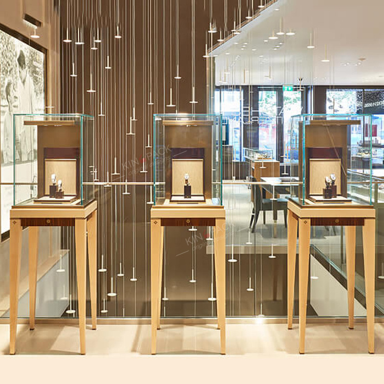 Jewelry shop showcase of glass jewelry display cabinet display counter design