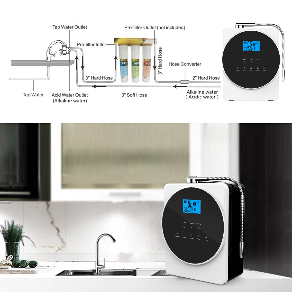 Low Moq Home Use Kangen Water Countertop Korea Kangen Alkaline Water Ionizer Machine 11 Plate Water Ionizer