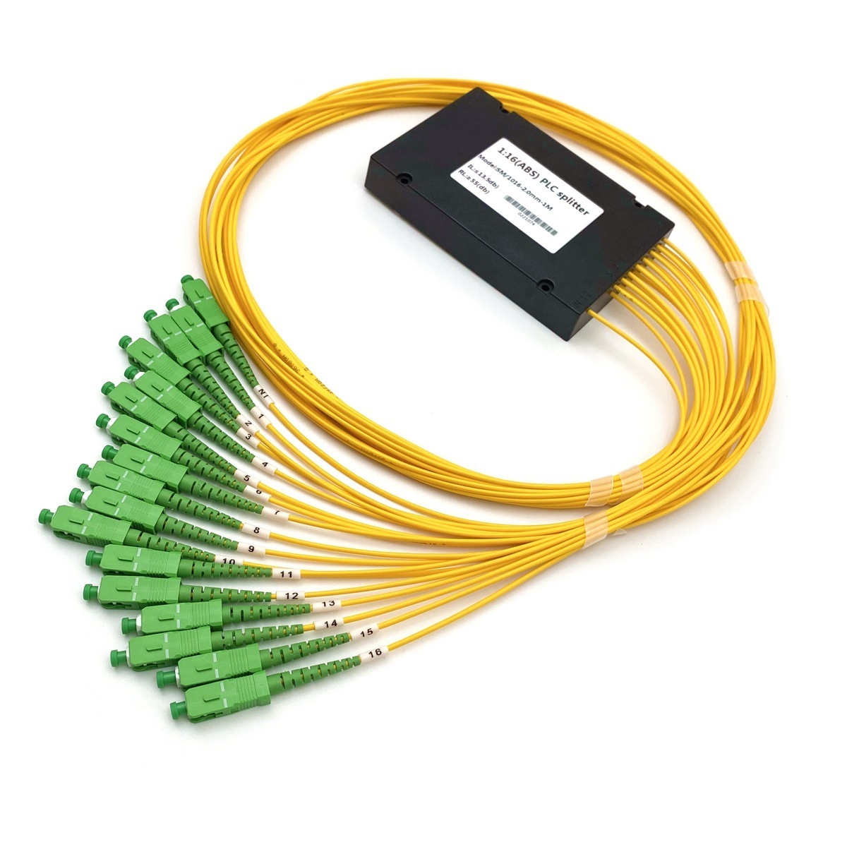 FCJ Single Mode Fiber Optic Splitter 1x2 1x4 1x8 1x16 1x32 1x64 PLC Box Splitter With Sc Apc Connector