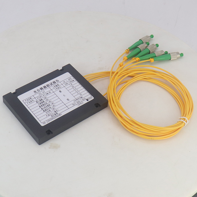 FCJ Single Mode Fiber Optic Splitter 1x2 1x4 1x8 1x16 1x32 1x64 PLC Box Splitter With Sc Apc Connector