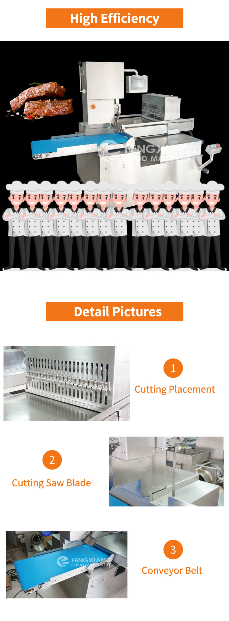 Frozen beef trotter cutter machine pork leg cutting machine meat slicer saw meat bone cutter other food processing machinery