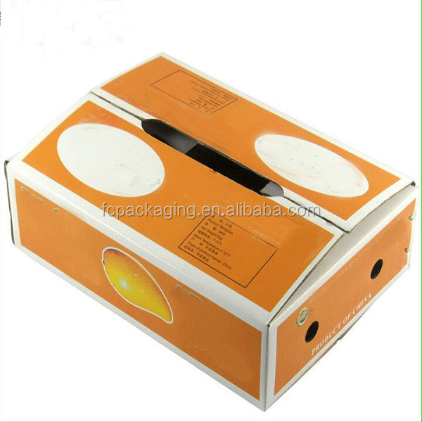 fresh mango 5-Ply corrugated box carton packaging paper carton box for fruit packing box