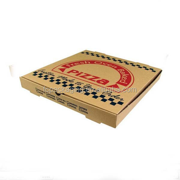 Printing Pizza Box Red Yellow And Blue Takeout Food Box Customization