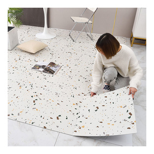 Waterproof 4mm Thick White Marble Effect Self Adhesive Wall Decor Peel And Stick Pvc Aluminum Tiles