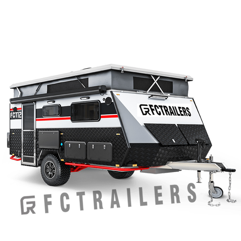 New  Extended 19 ft Pop Top Off Road Camping Travel Trailer Luxury  Caravan With Customized Furniture