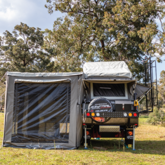 Australia Electrical System Standard Off Road Caravan Camper with Waterproof rooftop tent kitchen system