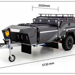 Australia Electrical System Standard Off Road Caravan Camper with Waterproof rooftop tent kitchen system