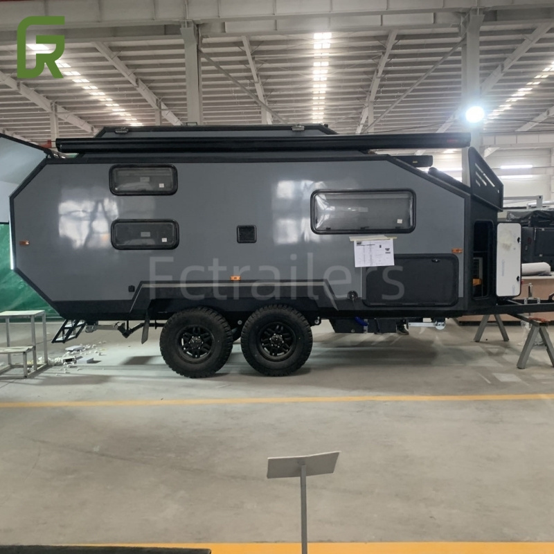 2024 New Camping Caravan Travel Trailer Factory Best Price Mobile House Luxury Off Road Trailer Customizable Color