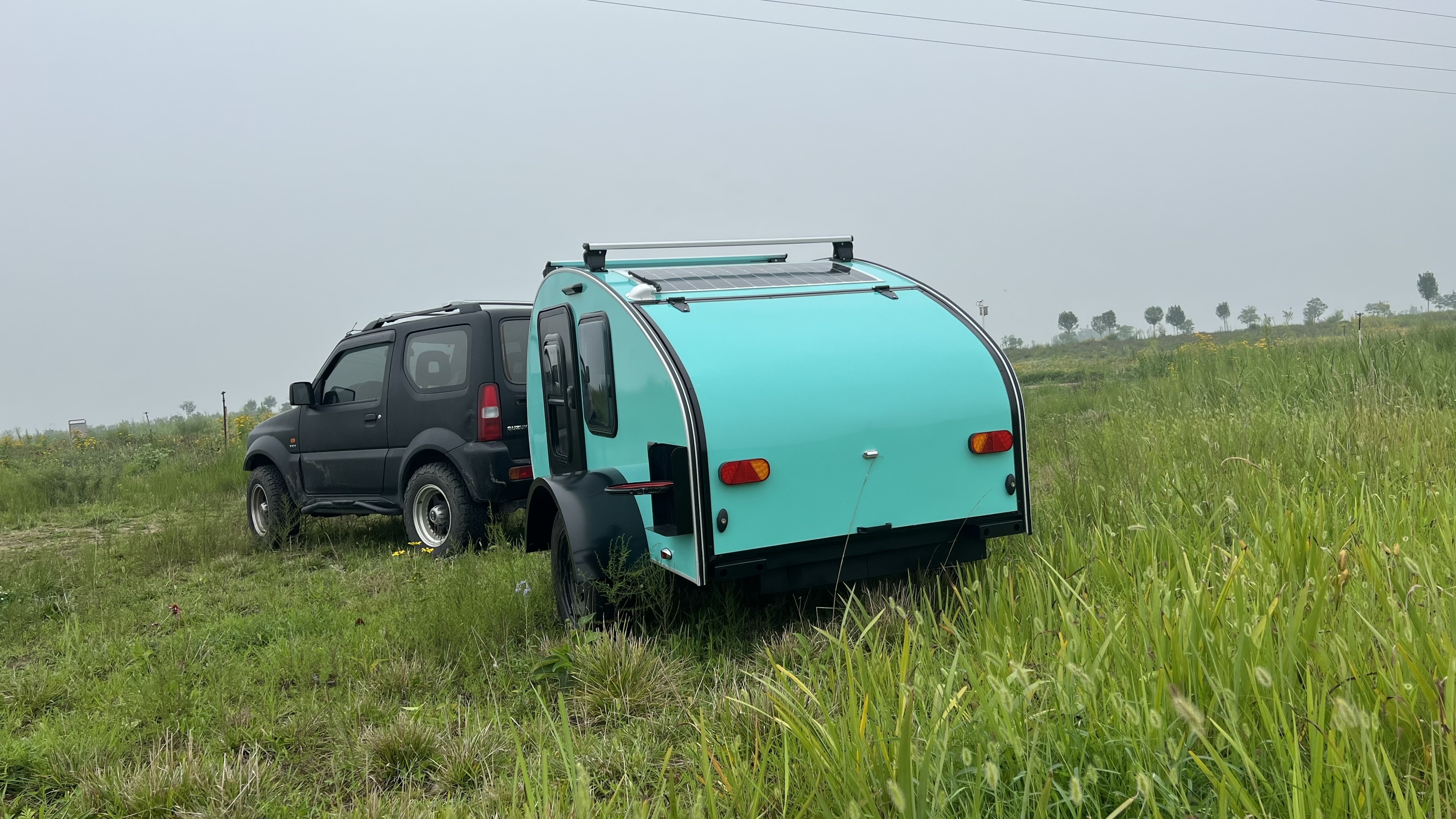 Australian Compact  2 Person Fiberglass Off Road  Pop Top glaming mini camper van for sale