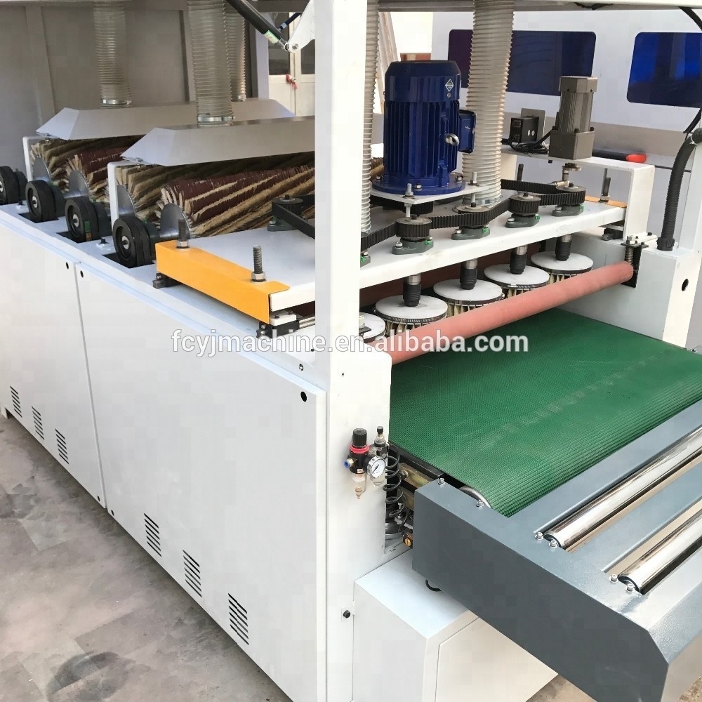 cabinet door /solid wood door automatic sanding polishing machine with PLC